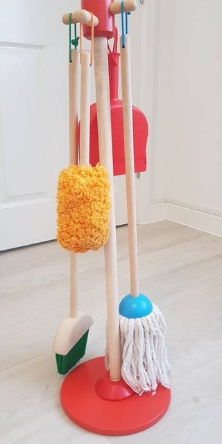 toy dustpan and brush set wooden
